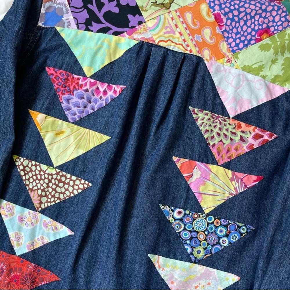 Western Boho Cottage Quilted Patchwork Denim Shac… - image 3